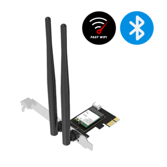 3000 Mbps RAIDER ULTRA PCI-E WiFi + BT Adapter 